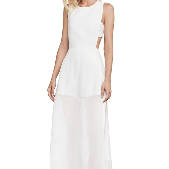 BcbgMaxazria white sheer shorts dress Sz 10 - Picture 3 of 8